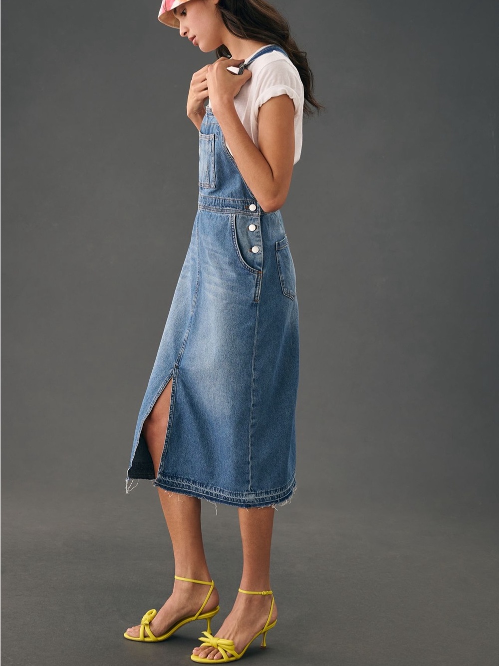 Anthropologie Light Blue Denim Overall Dress - Picture 3 of 11